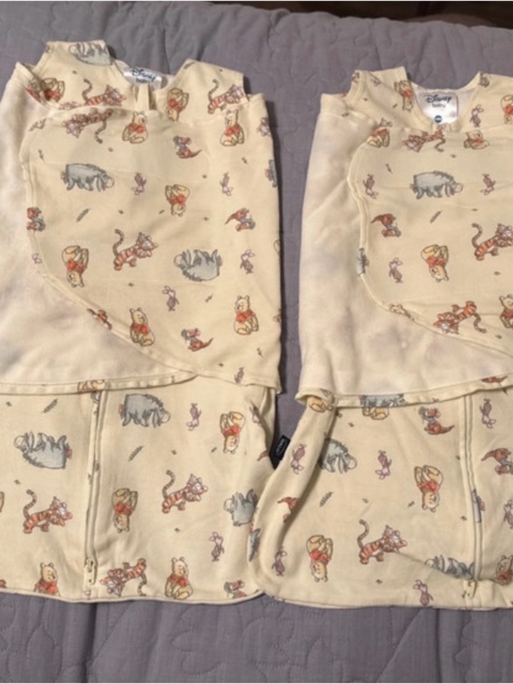 Disney Yellow Winnie the Pooh Sleep Sack Pair